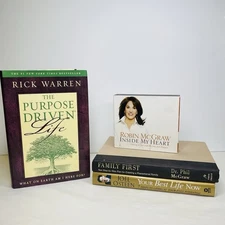 Dr. Phil McGraw, Robin McGraw , Warren, Osteen 3 Books Plus CD Lot Inspiration