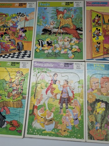 Lote de 7 rompecabezas bandeja marco Walt Disney - Imagen 4 de 13