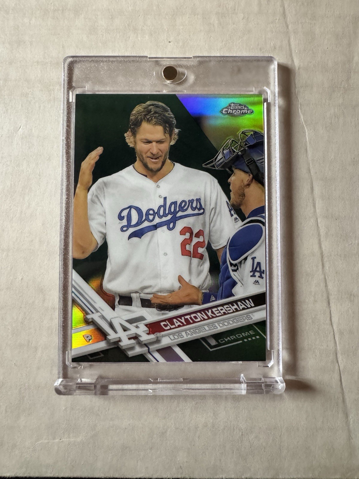 2017 Topps Chrome - Photo Variation Clayton Kershaw #25 Refractor No Hat