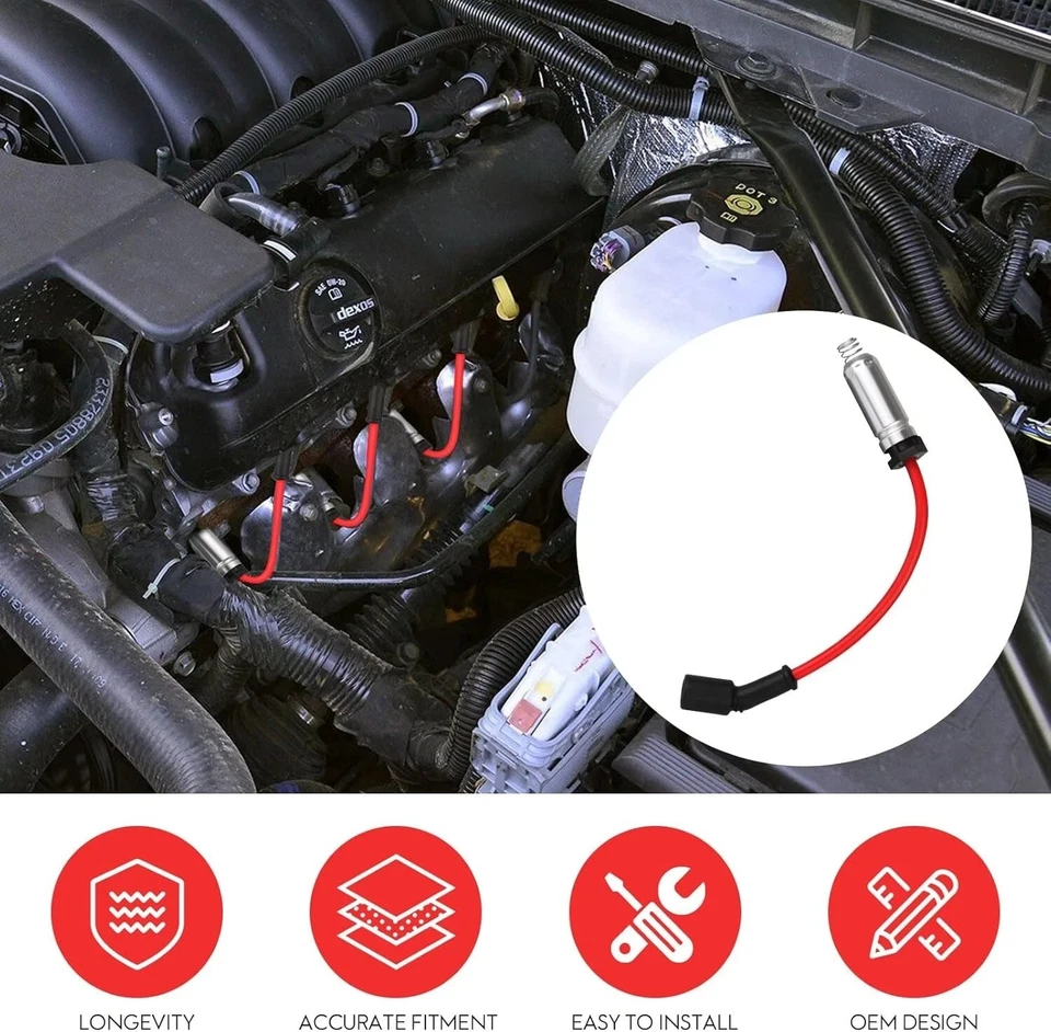 8 Cables De Bujias Alto Rendimiento Para Escalade Chevrolet Silverado Gmc Sierra - Image 4 of 4