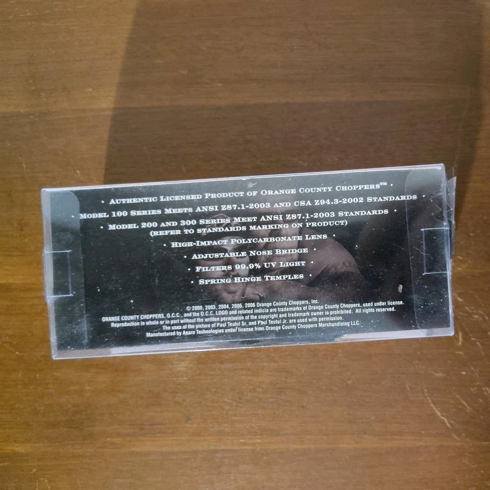Gafas de sol Orange County Choppers gafas de seguridad AOS Z87 rojo espejo abrigo rígido Foto 4 de 4