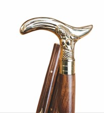 Brass Mermaid Handle Walking Victorian Wooden Cane Nautical Collectible Gift