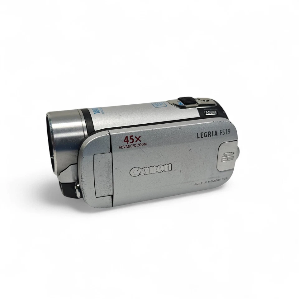 Canon Legria FS19 Camcorder 45x Zoom 8GB Memory Video Camera, Charger, USB - Image 3 of 4