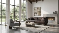 Sofa Garnitur 4-Sitzer Sessel Modern Mehrfarbig Couch Polster
