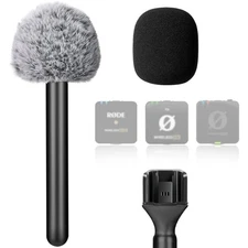 Handheld Mic Adapter for Rode Wireless GO II, Interview Microphone Handheld A...