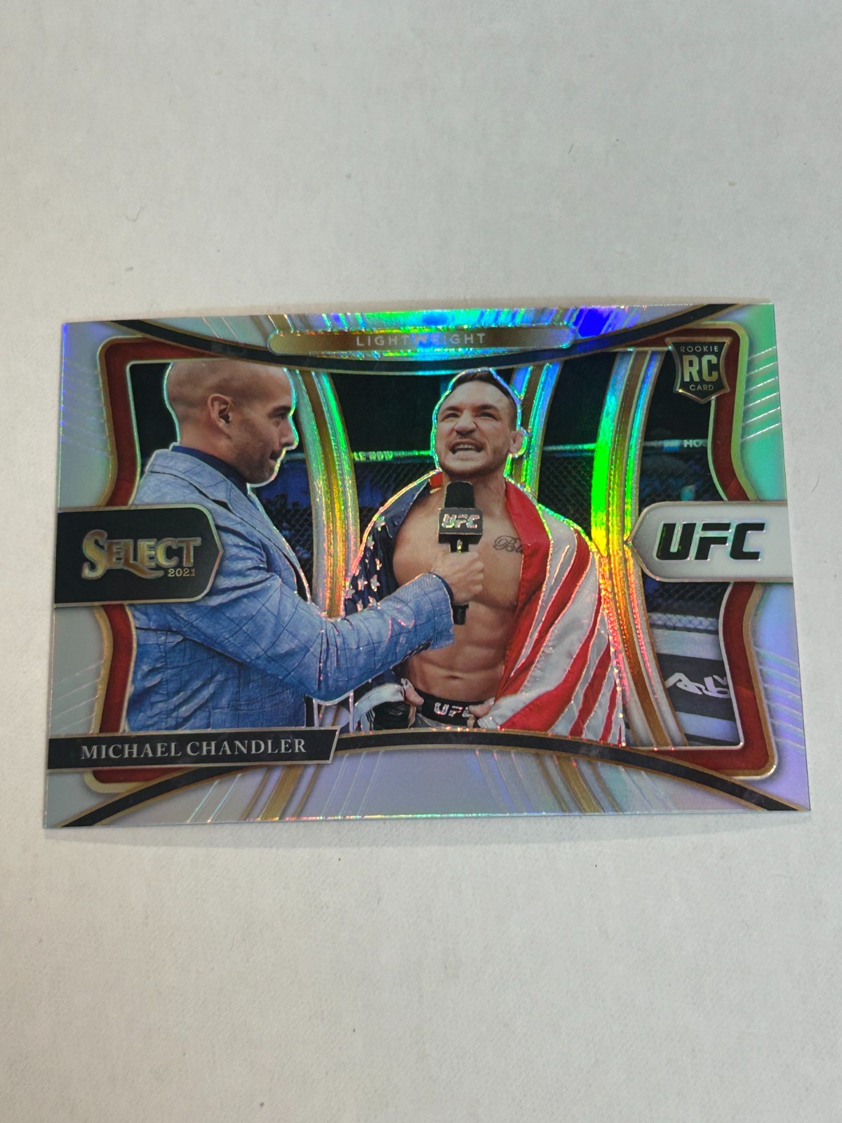 2021 PANINI SELECT UFC MICHAEL CHANDLER #183 SILVER PRIZM PREMIER ROOKIE SP CS1