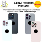 iPhone 16 Pro Akkudeckel Komplett Back Cover MagSafe Magnet + Original NFC Flex