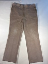 80's Vintage Sears Khaki Tan Corduroy Pants Slacks Trousers Made In USA 37x30