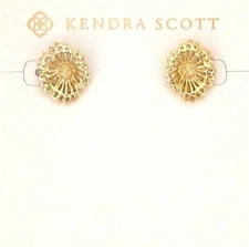 Kendra Scott Brielle Gold Plated Openwork Flower Stud Earrings