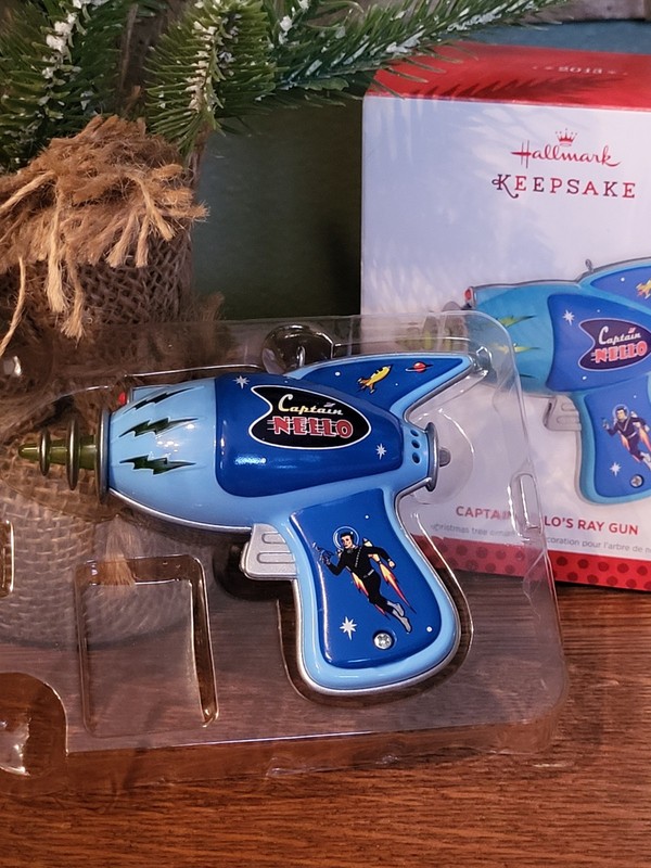 2013 Hallmark Ornament  ~"CAPTAIN NELLO'S RAY GUN"    MAGIC LIGHT & SOUND