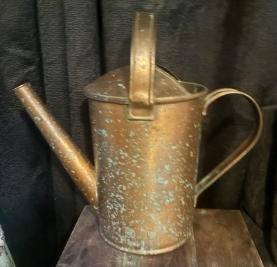 Large Pottery Barn Hand Hammered Solid Copper Watering Can Vintage