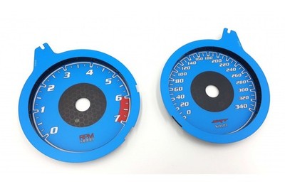 2015-2018 DODGE CHARGER HELLCAT KMH BLUE GAUGE FACE INSTRUMENT CLUSTER DIALS BLA