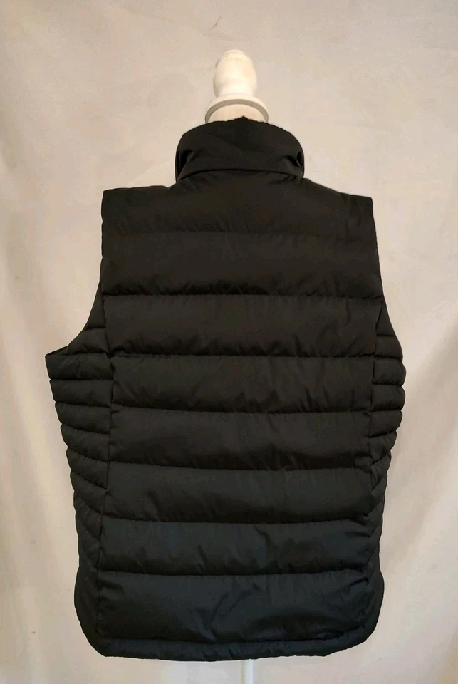Lands End Down Puffer Vest Black Full Zip Pockets Mock Neck Jacket Women's 1X - Image 4 of 4
