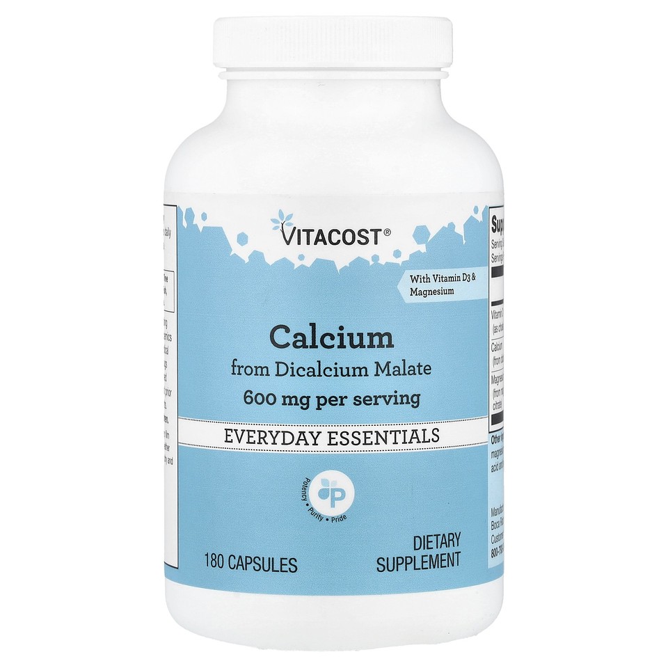 Everyday Essentials, Calcium With Vitamin D3 & Magnesium, 180 Capsules