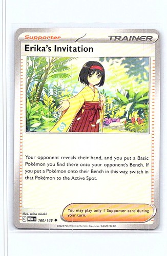ERIKA'S INVITATION 160/165 151 POKEMON TCG CARD