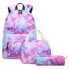 Lightweight Water Resistant Galaxy Backpacks for Teen Girls School Backpack w...