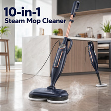 10 in 1 Steam Mop Cleaner 1300W Rotating Pads Floor Steamer VM6