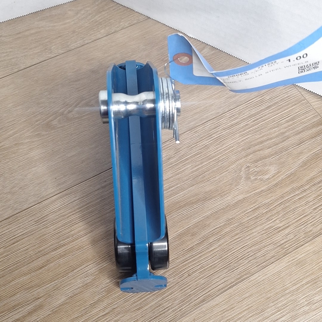 GORBEL ENCLOSED TRACK TROLLEY - STEEL - 500 LB - 1 PIECE DESIGN New Take Off