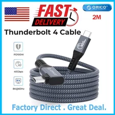 ORICO 40Gbps USB C Cable PD100W Charge Data Sync Cable 2m For Thunderbolt 4 USB