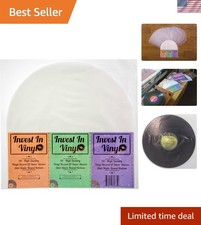 50 Anti-Static Round Bottom 12" LP Inner Sleeves for Vinyl Record Protection