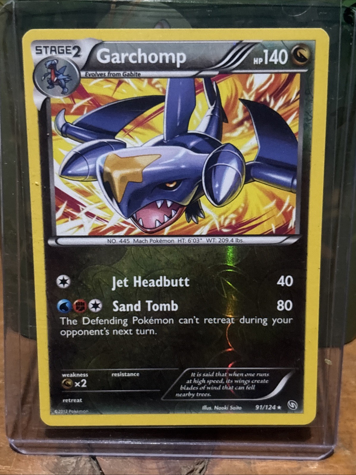 Pokemon TCG - Garchomp - 91/124 - Dragons Exalted - LP Reverse Holo Rare (2012)