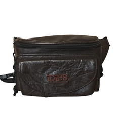 Totes Brown Faux Leather Fanny Pack Waist Belt Bag Travel Organizer Zip Pockets