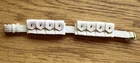Vintage 1960's HASBRO GI Joe WHITE CARTRIDGE BELT w/Slider (Course Weave) Nice!