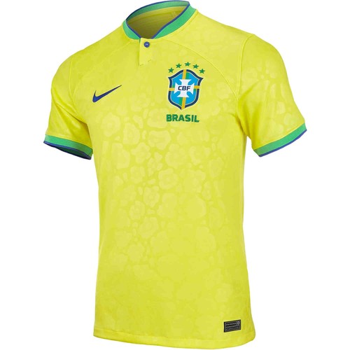 Nike Brazil Home Jersey Men's Yellow Dri-FIT CBF World Cup Soccer