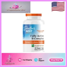 Doctors Best Non-GMO B Complex - High Bioavailable Energy Support 30  Caps