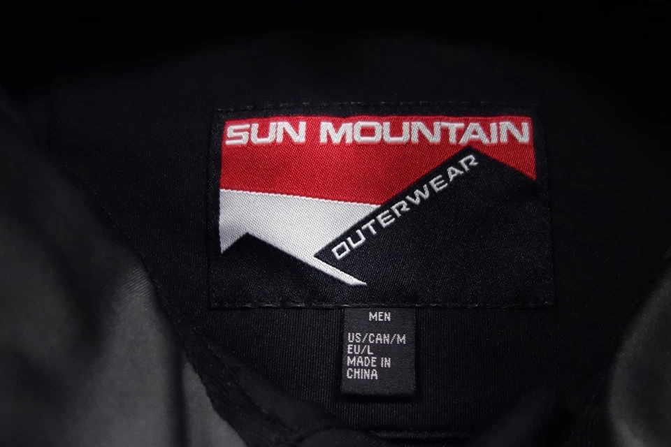 Pullover Sun Mountain Para Hombres Mediano Negro 1/4 Cremallera Rendimiento Golf Bandon Dunas Foto 3 de 4