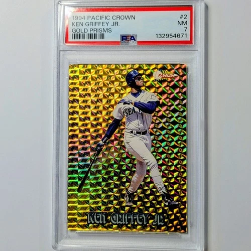 1994 Pacific Crown Collection Ken Griffey Jr #2 Gold Prism PSA 7 LOW POP