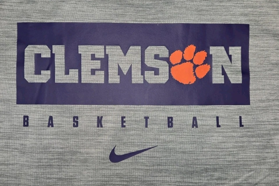 Nike DriFit Clemson Tigers Baloncesto Pullover Sudadera con Capucha Gris Para Hombre Grande Foto 4 de 4