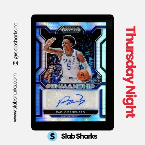 2022 PRIZM DRAFT PICKS PAOLO BANCHERO COLLEGE PENMANSHIP HYPER PRIZM ROOKIE AUTO