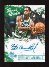 2015-16 Panini Court Kings Nate Archibald Brush Strokes Sapphire Auto 02/25
