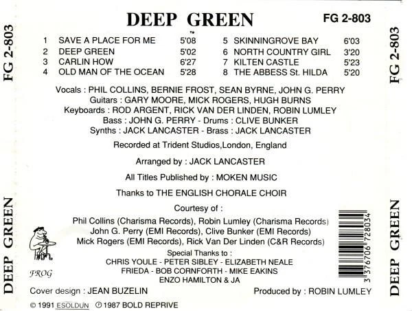 Tiefgrün Selbstbetiteltes CD Frankreich Frosch 1991 FG2803 - Bild 2 von 3