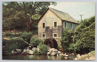 #ad Old Water Mill Brewster Cape Cod MA 1960 Postcard Colourpicture Publishers $7.99