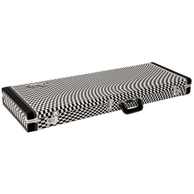 Fender Classic Stratocaster/Telecaster Wood E/G Hard Case, Wavy Checkerboard