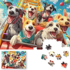 1000 Piece Cartoon Dogs Hard 1000 Pc Jigsaw Family Board Game Craft