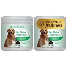 SMELLS BEGONE 15oz Gel Pet Odor 15 Ounce Pack of 2 , Fragrance Free