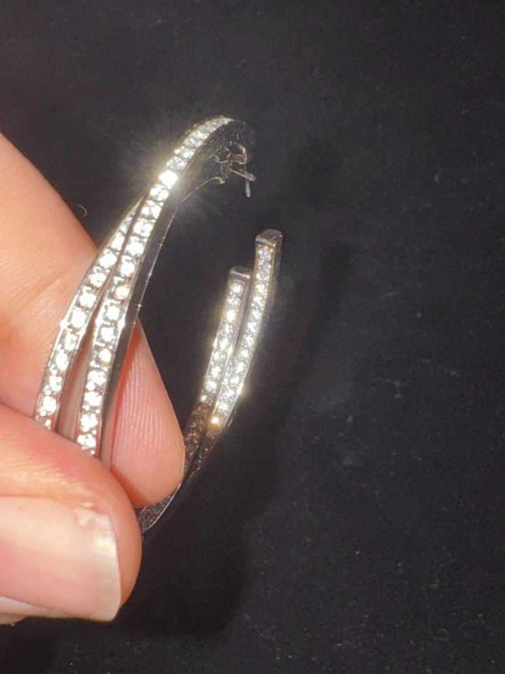 Magnificent Swarovski hoop earrings - Photo 4/4