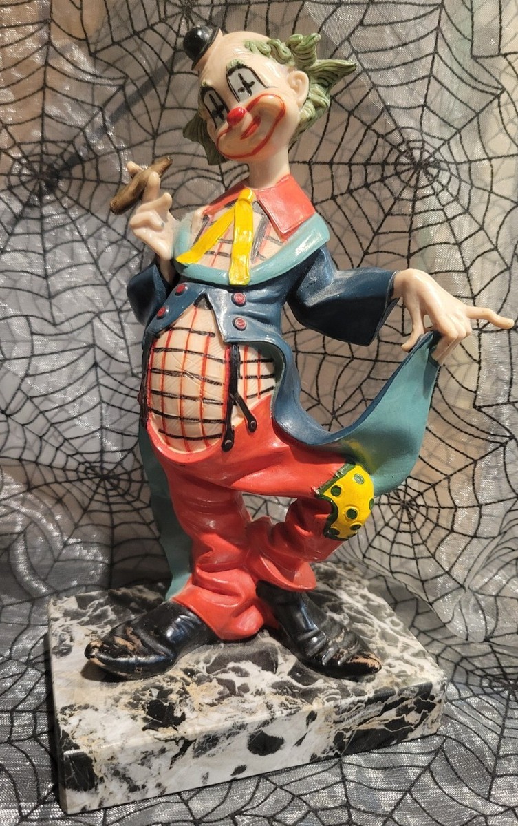 Vintage Fontanini Depose Italy 941 Smoking Clown Figurine On