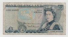 GREAT BRITAIN ENGLAND 5 POUNDS 1987 PICK 378C LOOK SCANS