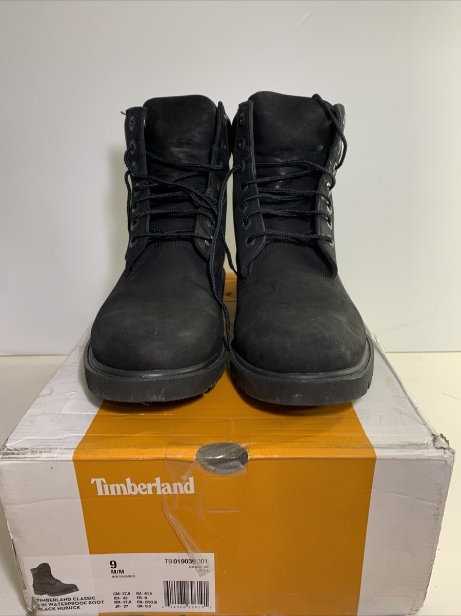140 Timberland Classic 6 In Waterproof Boot, Black Nubuck-US 9