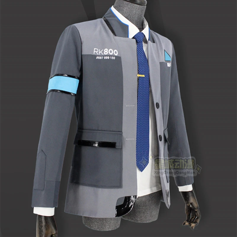 Game Detroit: Become Human Connor RK800 Agent 制服套装 Cosplay 外套 — 第 3/4 张图片