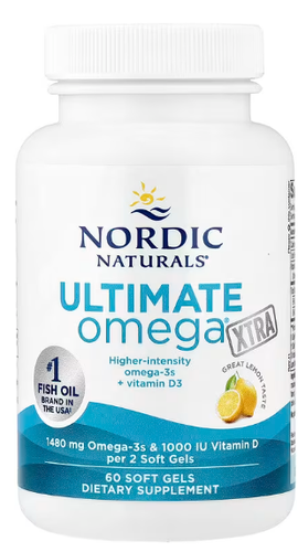 Nordic Naturals, Ultimate Omega Xtra, 1480mg lemon, 60 Softgels - Bild 3 von 3