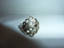 Sterling Silver BOMA Minimalist Honeycomb Ring Size 5.75