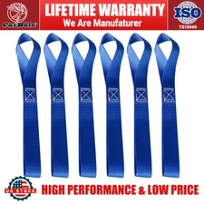 6Pcs Soft Loop Tie Down Straps Ratchet 4500LBS Breaking for Motorcycle Dirt Bike