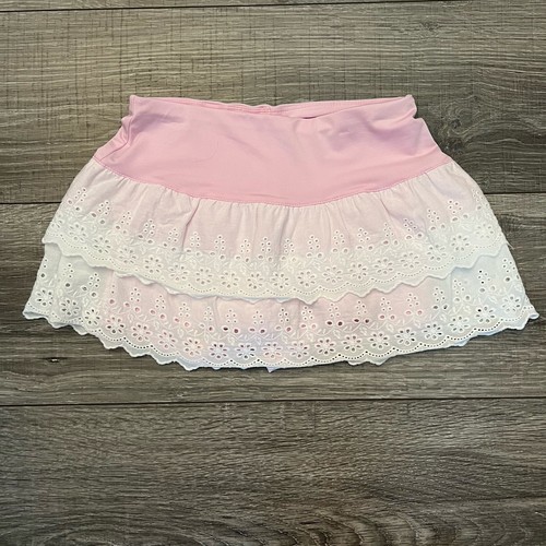Fila Girls Tennis Outfit Set Pink Top Skort size XXS 3-4 White Lace - Picture 11 of 14