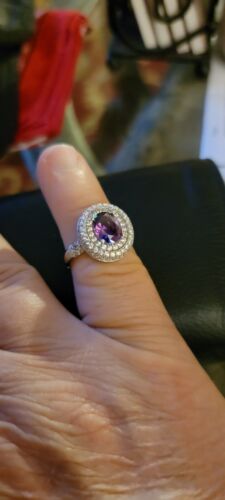 DAMEN 925* SILBER RING AMATESTSTEIN GR. 7 VERSTELLBAR AUF 7,5 - Bild 11 von 11