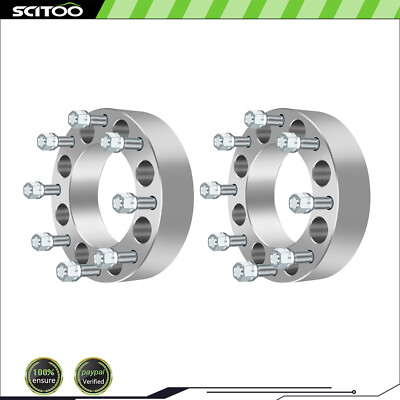 2X 2'' Wheel Adapters 8x6.5 to 8x180 14x1.5 For GMC Sierra Chevy Silverado 2500HD